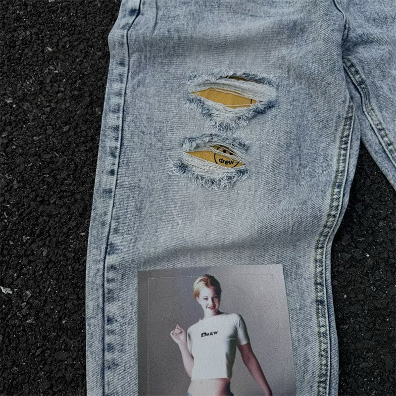 [New] Drew House Patchwork Straight-Leg Jeans