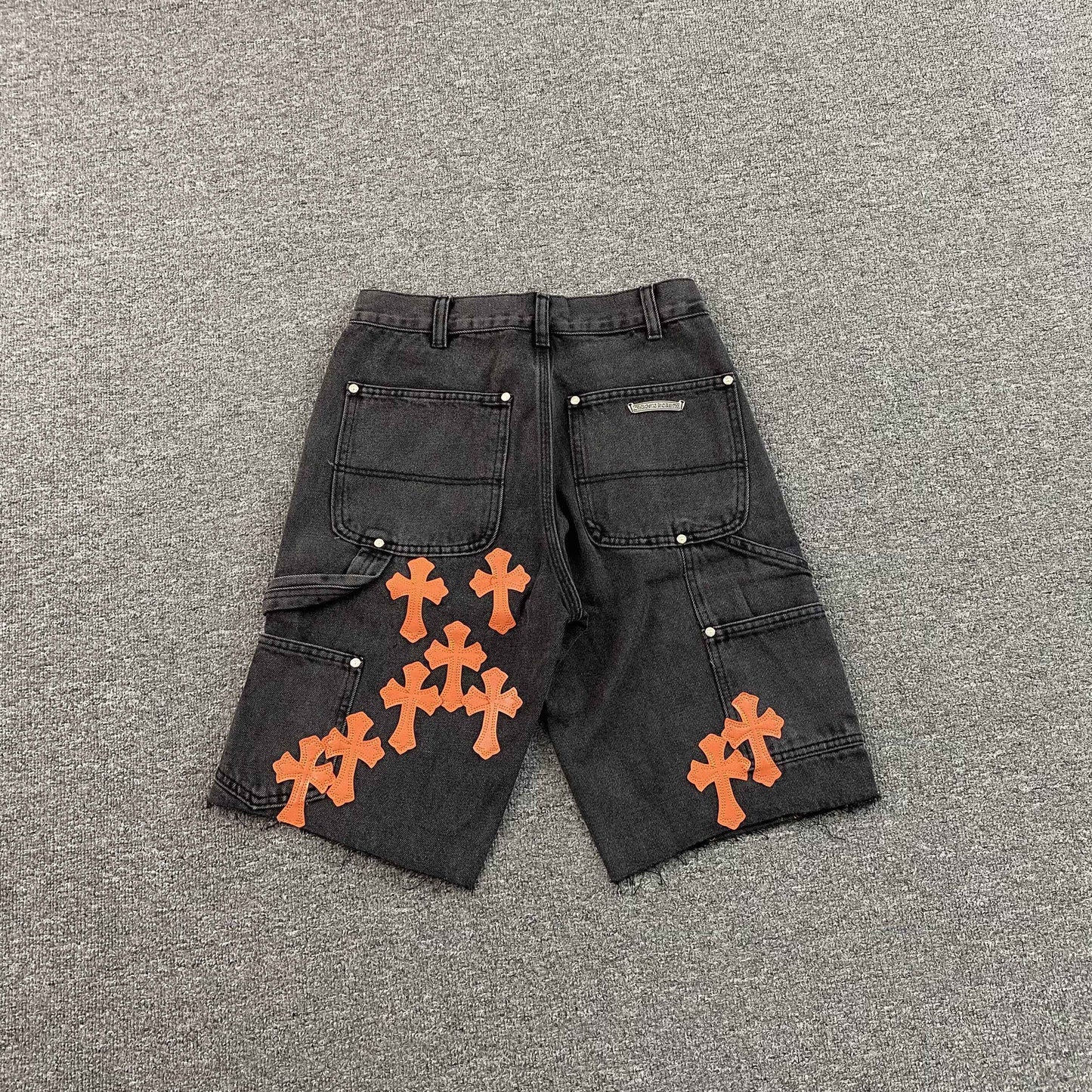 [New] Chrome Hearts Denim Double Knee Carpenter Shorts