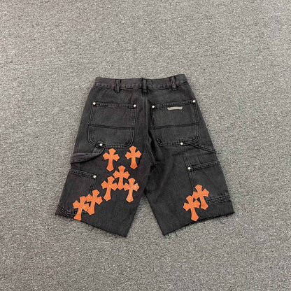 [New] Chrome Hearts Denim Double Knee Carpenter Shorts