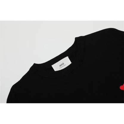 [New] Ami Small Heart Logo Knitted Tee