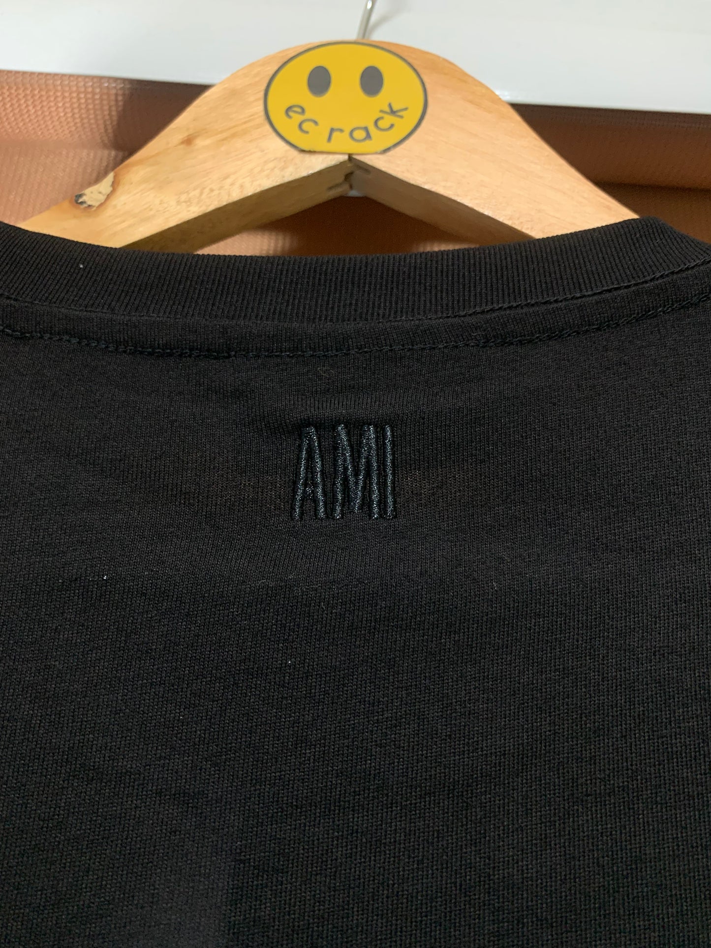 Ami Heart Logo Tee (Black/White)