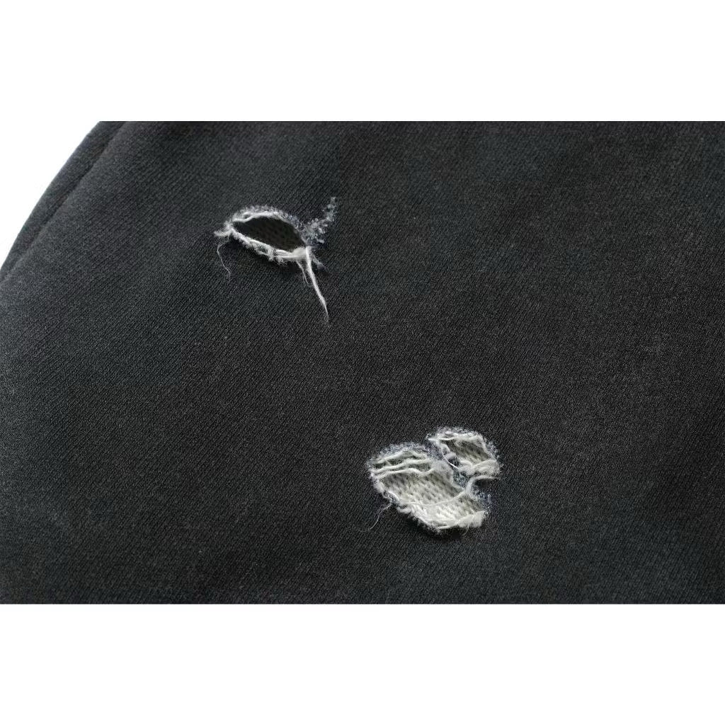 [New] Acne Studios Melange logo-print distressed Sweater