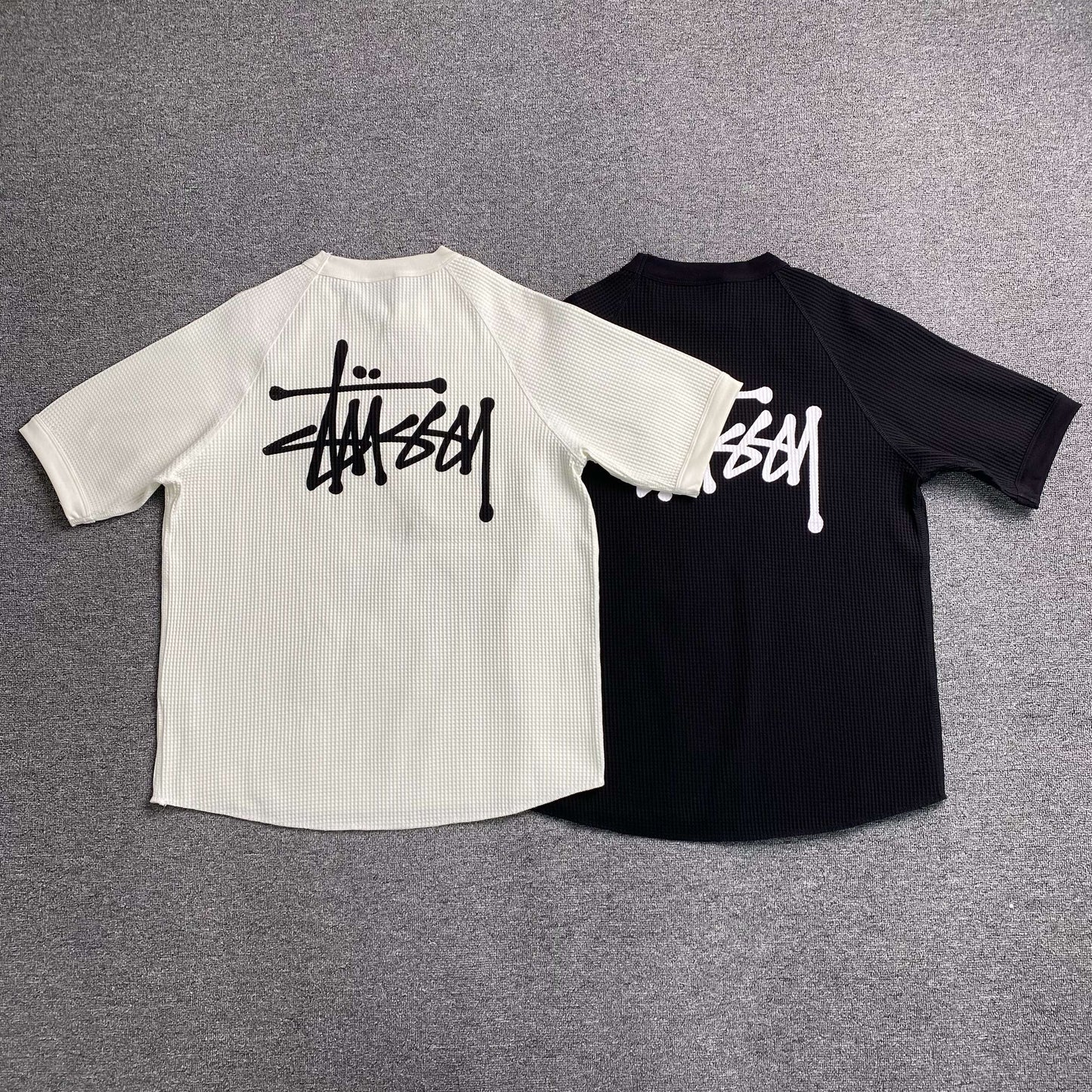 [New] Stussy Logo Waffle Tee