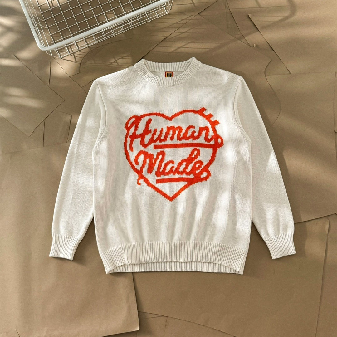[New] Human Made Heart Logo Knitted Sweater