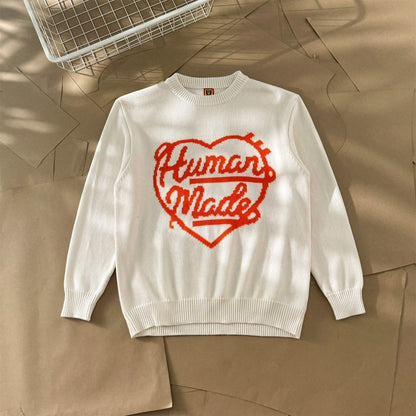[New] Human Made Heart Logo Knitted Sweater