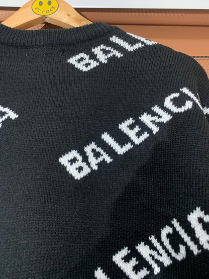 Balenci@ga AOP Knitted Sweatshirt