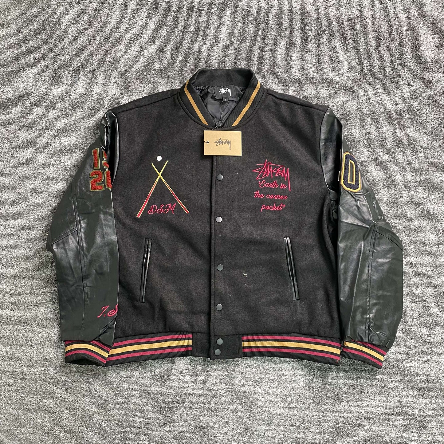 [New] Stussy '40th Anniversary' Varsity Jacket