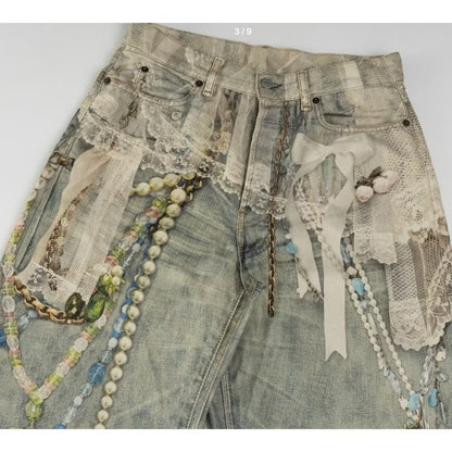 [New] Acne Studios 3D Print Wide Jeans