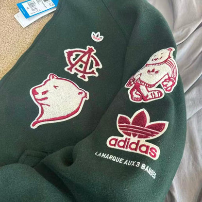 [New] Adidas x CLOT Warmup Logo Varsity Jacket