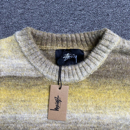 [New] Stussy Stripe Wool Sweatshirt
