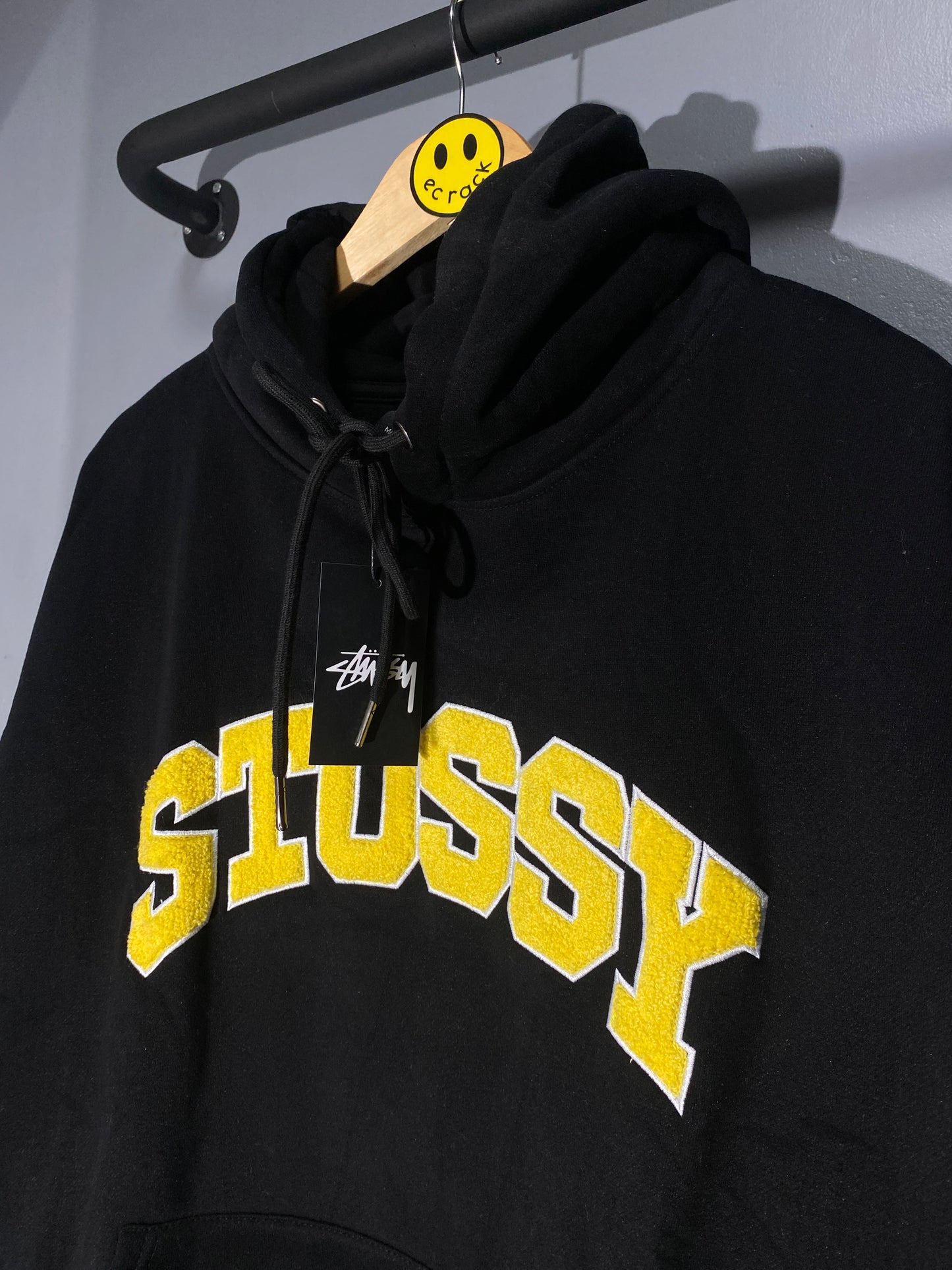 [New] Stussy Logo Hoodie (Black)