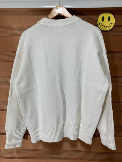 Ami Knitted Sweatshirt (White)