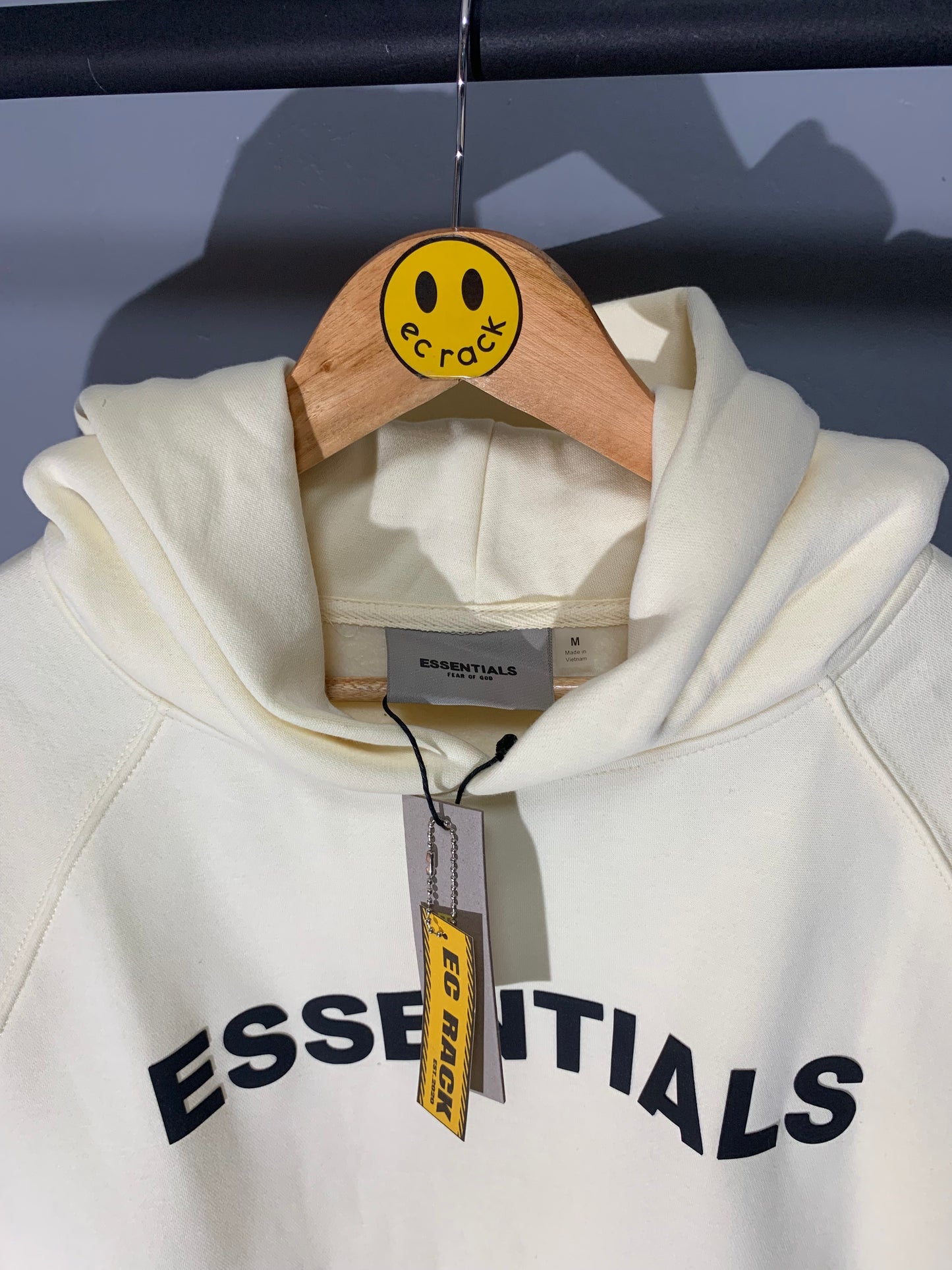 [New] Essentials Applique Hoodie (Cream)