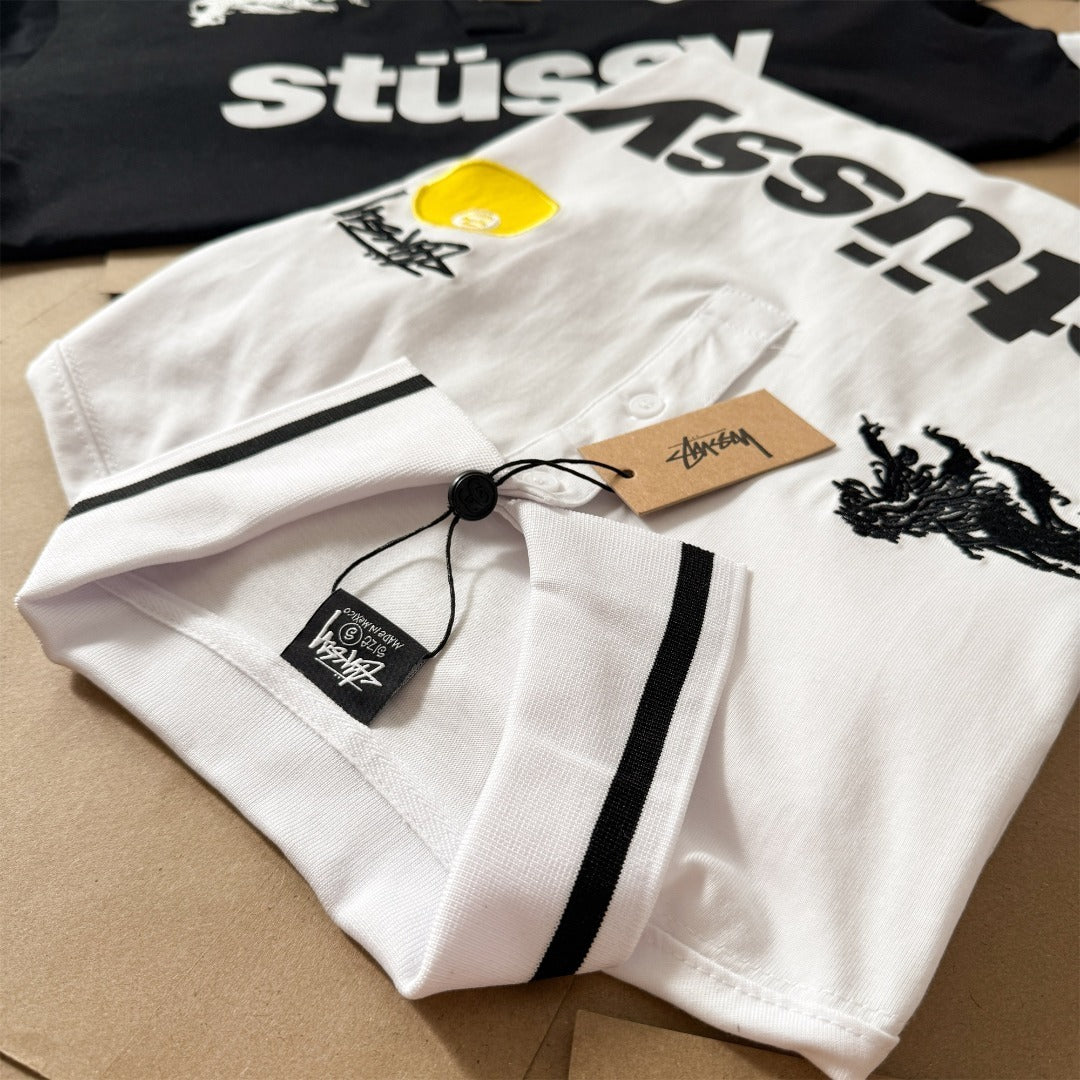 [New] Stussy Football Polo Longsleeve