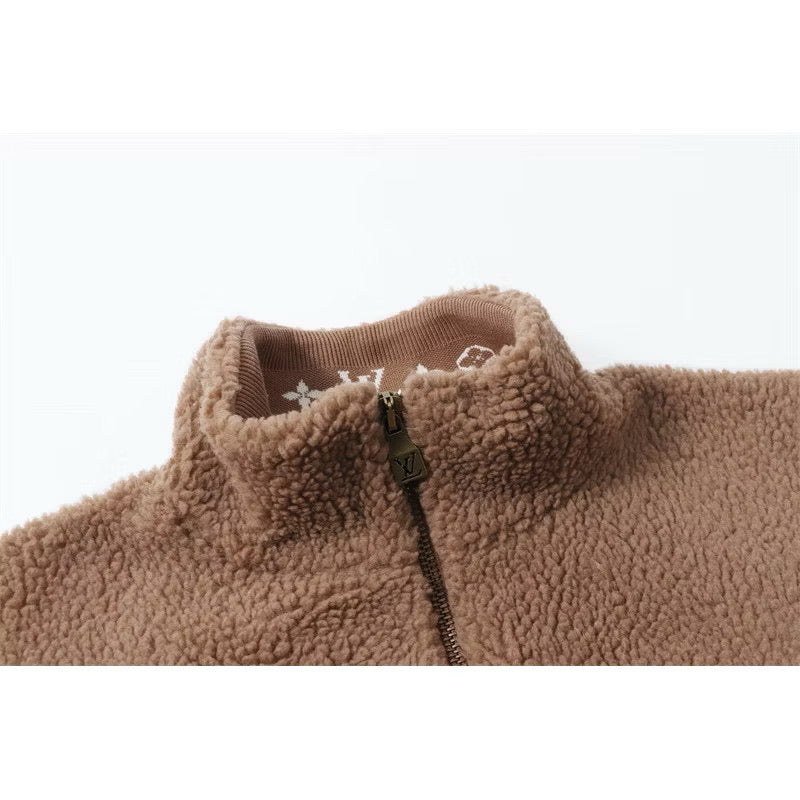 [New] Louis Vuitton Fleece Blouson Jacket (Brown)