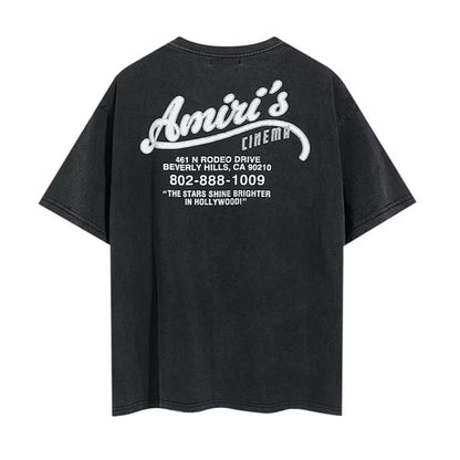 [New] Amiri 'Cinema' Washed Tee