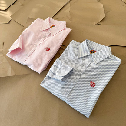 [New] Human Made Pinstripe Buttondown Polo Longsleeve