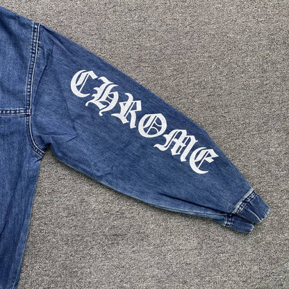 [New] Chrome Hearts Denim Hoodie Jacket
