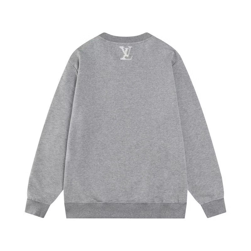 [New] Louis Vuitton Signature Gray Sweatshirt