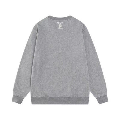 [New] Louis Vuitton Signature Gray Sweatshirt