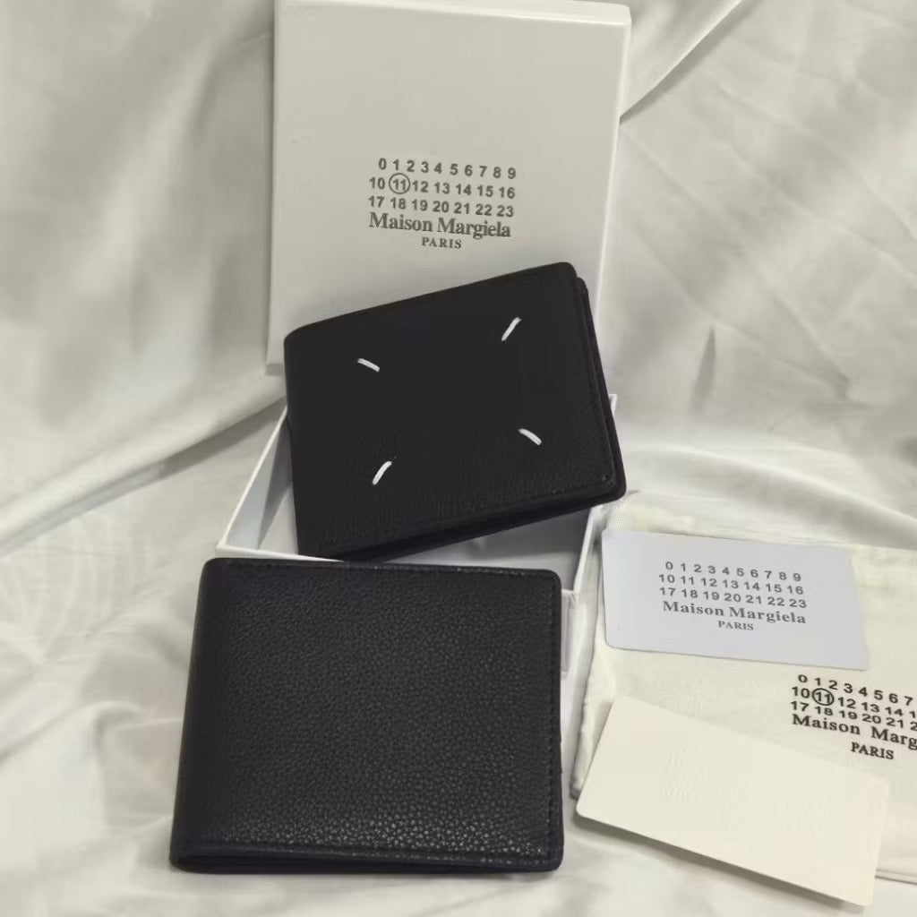 [New] Maison Margiela Four Stitch Half Fold Wallet for Men