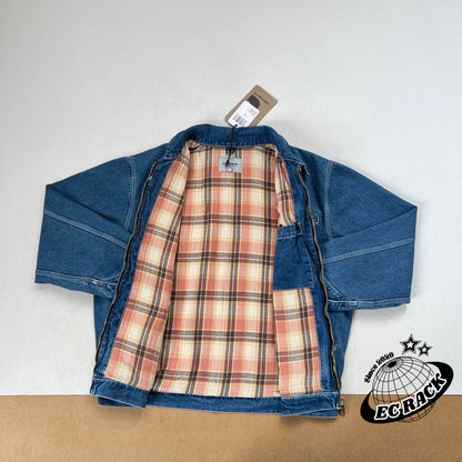 [New] Carhartt Detroit Plaid Denim  Jacket