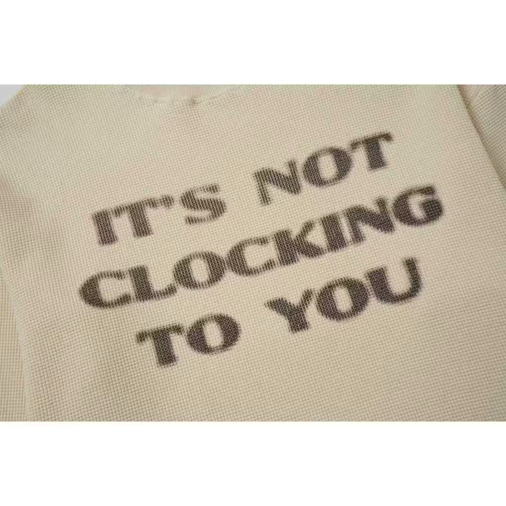 [New] Skylrk Thermal Sweater 'It's Not Clocking To You' (Beige)