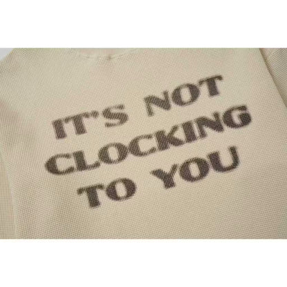 [New] Skylrk Thermal Sweater 'It's Not Clocking To You' (Beige)