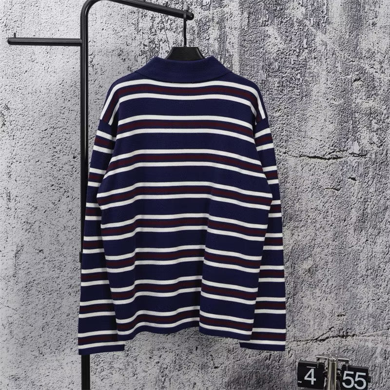 [New] MiuMiu Striped Collar Sweater