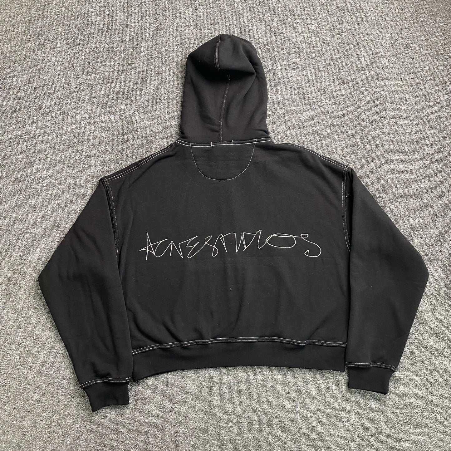 [New] Acne Studios Zip Up Cropped Hoodie