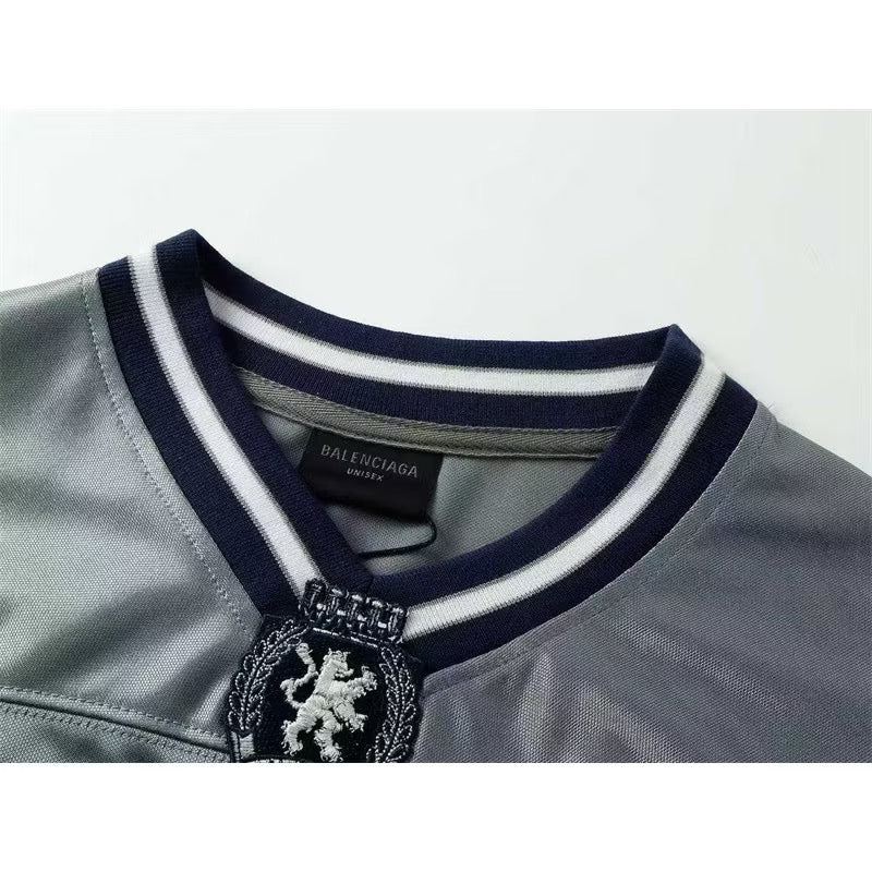 [New] Balenciaga 3B Football Shiny Jersey Longsleeve Tee