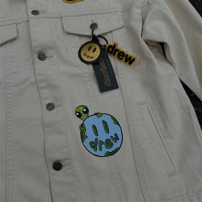 [New] Drew House Patch Work Denim Jacket
