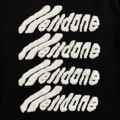 [New] Welldone Logo Knit Sweater