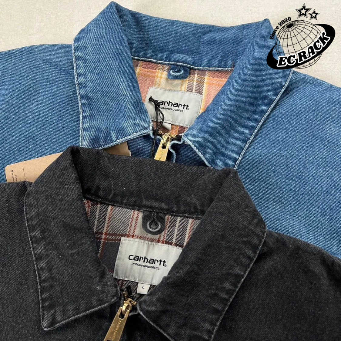 [New] Carhartt Detroit Plaid Denim  Jacket