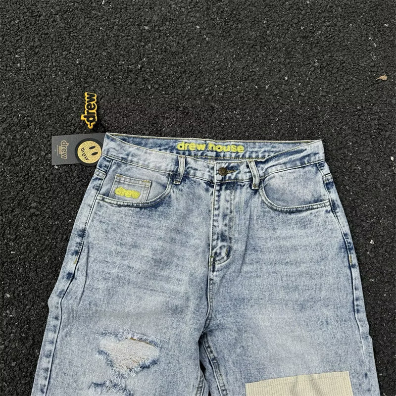 [New] Drew House Patchwork Straight-Leg Jeans