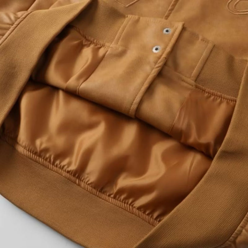 [New] Louis Vuitton Leather Varsity Jacket