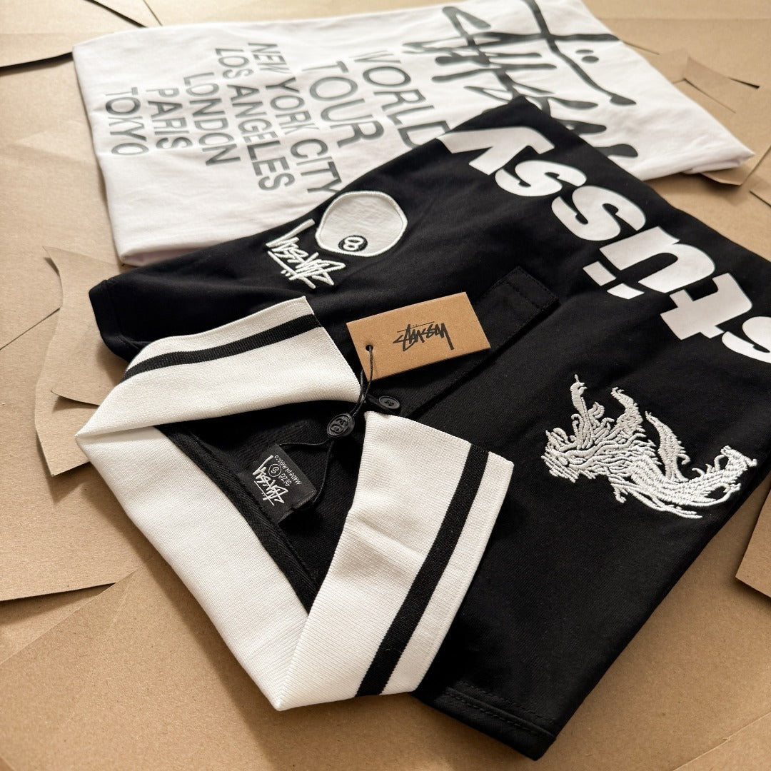 [New] Stussy Football Polo Longsleeve
