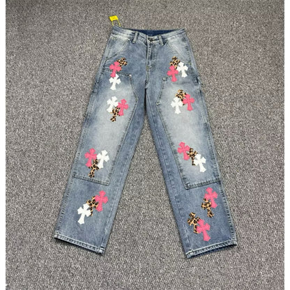 [New] Chrome Hearts Denim Double Knee Pants
