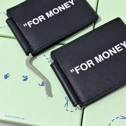 [New] Off White "For Money" Bill Clip Wallet