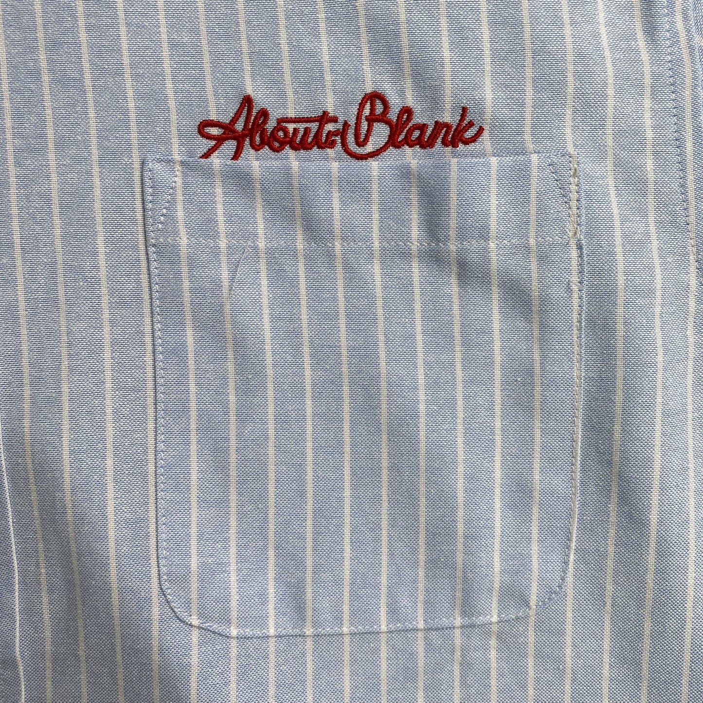 [New] About Blank Pinstripe Cropped Longsleeve