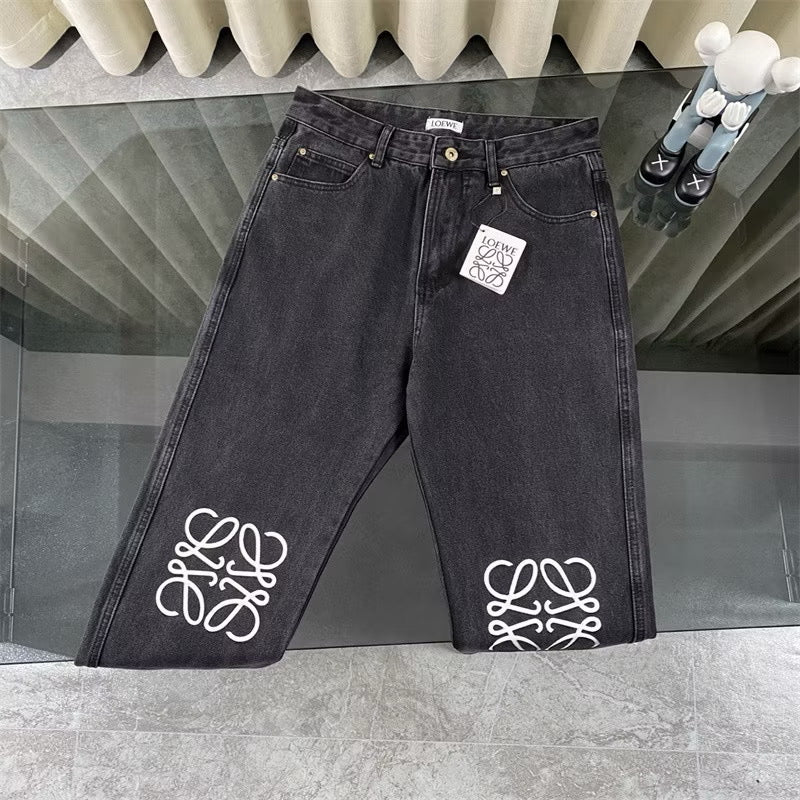 [New] Loewe Knee Logo Jeans