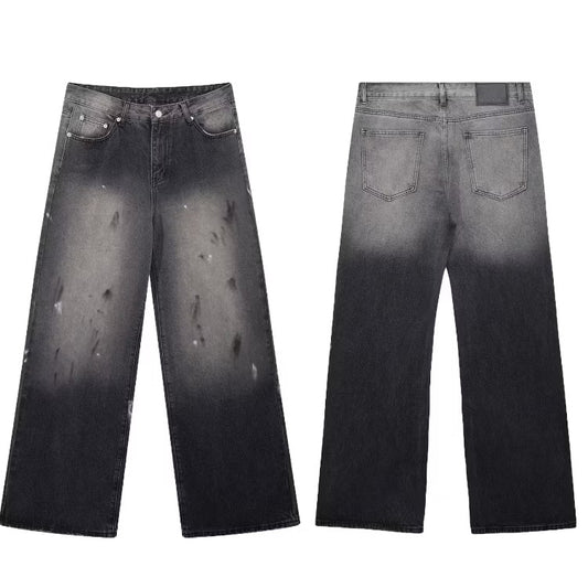 [New] Acne Studios Black Denim Wide Jeans