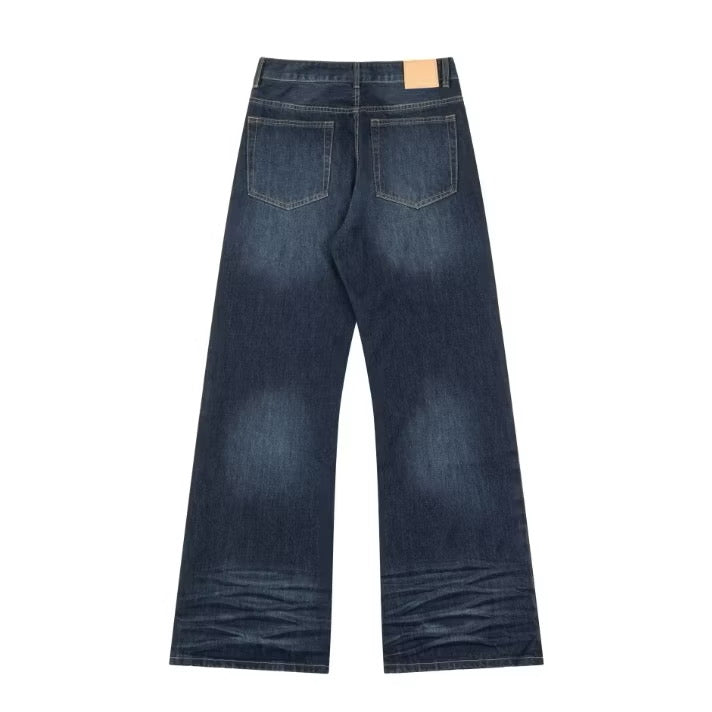 [New] Acne Studios Dark Blue Wide Denim Jeans