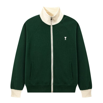 [New] Ami Zipped Cotton Sweatshirt