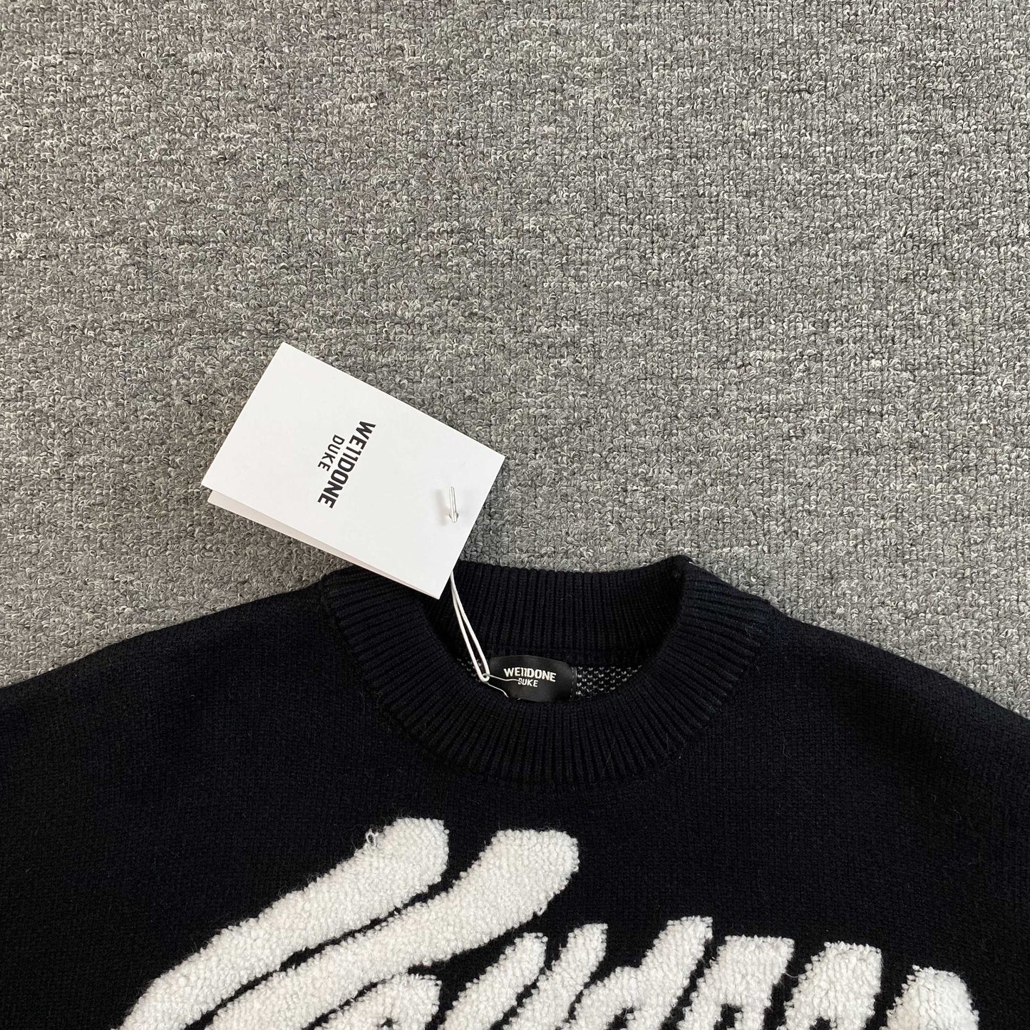 [New] Welldone Logo Knit Sweater