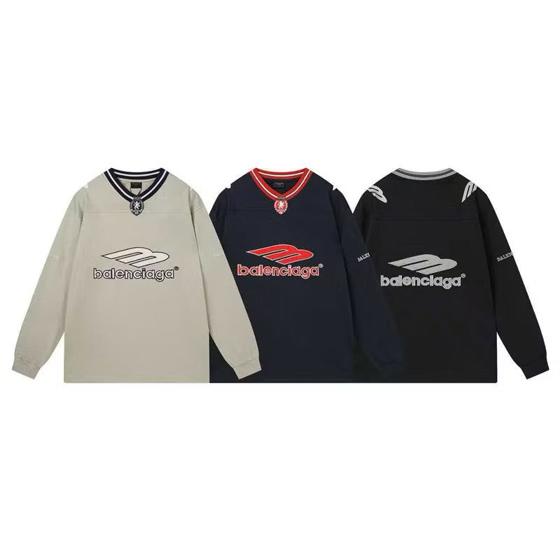[New] Balenciaga Football Jersey Longsleeve Tee