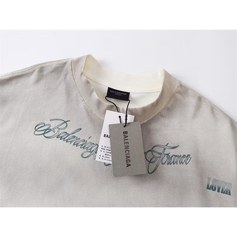 [New] Balenciaga Washed Graphic Tshirt