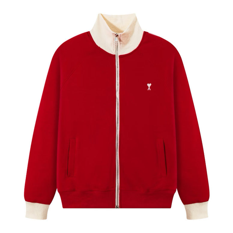 [New] Ami Zipped Cotton Sweatshirt