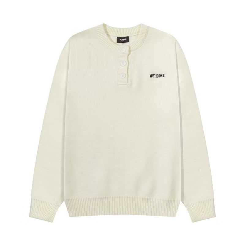 [New] Welldone Half Button Knit Sweater