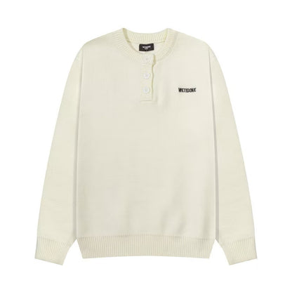 [New] Welldone Half Button Knit Sweater